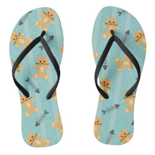 Chanclas fondo con gatos