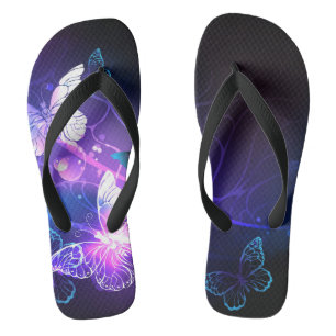 Chanclas Fondo con mariposas nocturnas