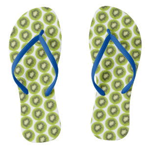 Chanclas Fondo de fruta fresca kiwi. Patrón de rebajas redo