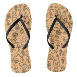 Chanclas Fondo de símbolos jeroglíficos egipcios