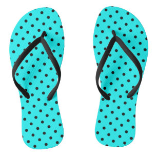Chanclas Fondo del punto de la polaca turquesa