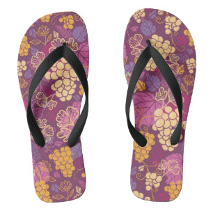 Chanclas Fondo dulce del modelo de las vides de uva