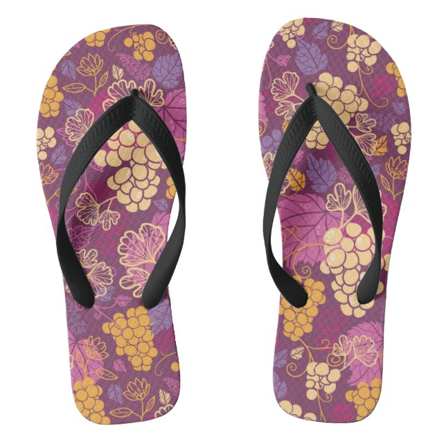 Chanclas Fondo dulce del modelo de las vides de uva (Plantilla)