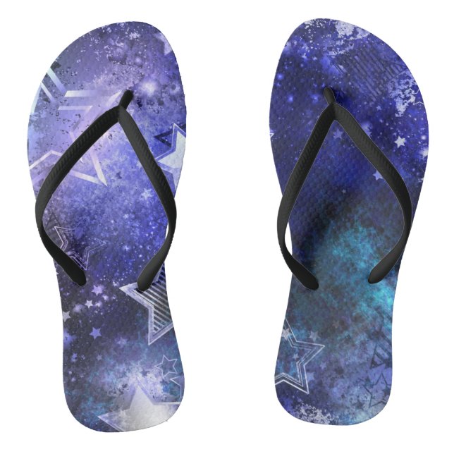 Chanclas Fondo espacial con estrellas (Plantilla)