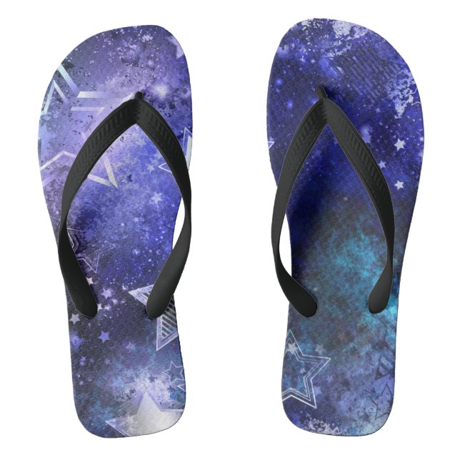 Chanclas Fondo espacial con estrellas (Plantilla)