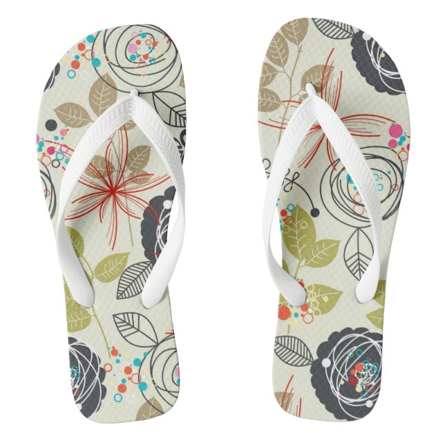Chanclas Fondo floral (Plantilla)