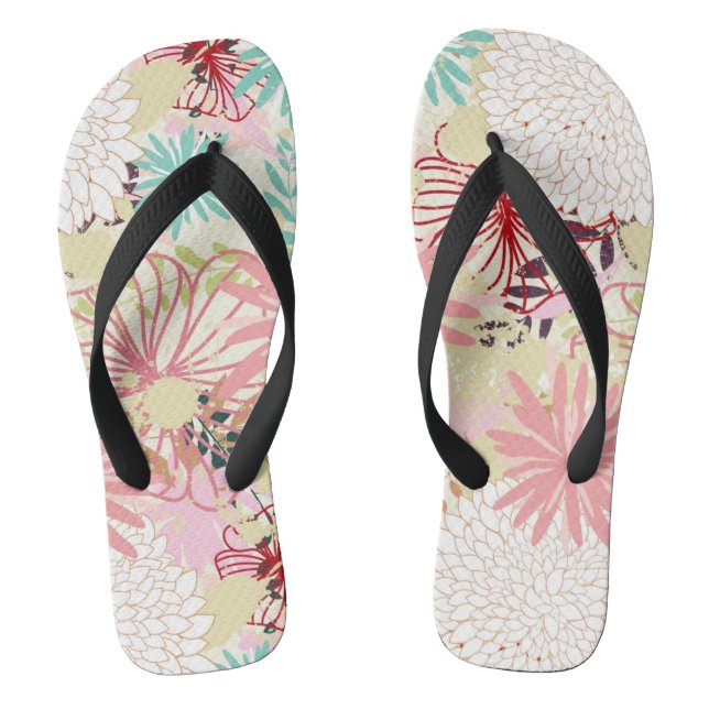 Chanclas Fondo floral 4 (Plantilla)