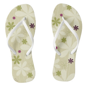 Chanclas Fondo floral retro