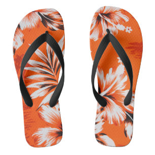 Chanclas Fondo hawaiano de la flor del hibisco