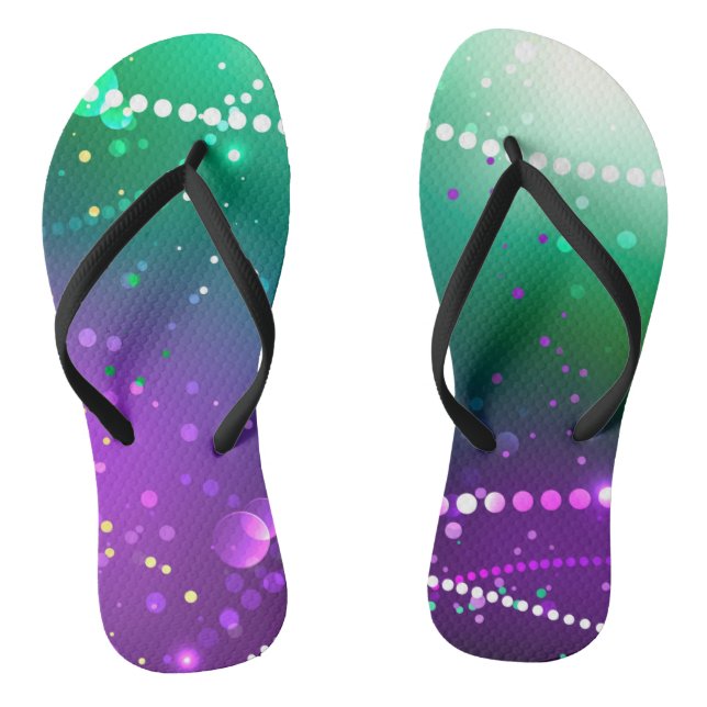 Chanclas Fondo morado festivo de Mardi Gras (Plantilla)