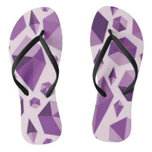 Chanclas Formas de joyas geométricas púrpura