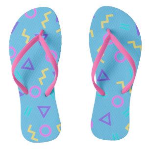 Chanclas Formas geométricas coloreadas Patrón Flip Flops