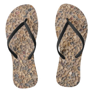 Chanclas Foto de piedras de guijarros naturales