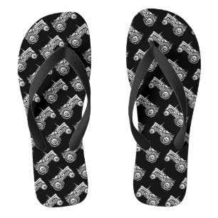 Chanclas Fotografía del tractor de fergison gris vintage
