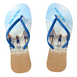Chanclas Fotos de personalizados rompen con sus fotos y tex