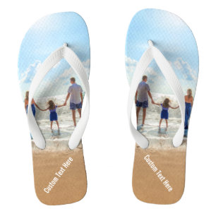 Chanclas Fotos de personalizados rompen con sus fotos y tex