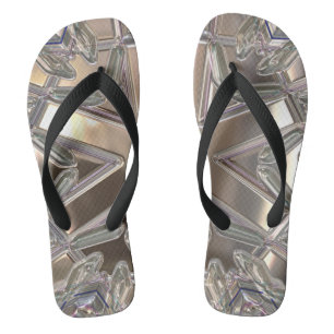 Chanclas Fractal Crystal Flip Flops