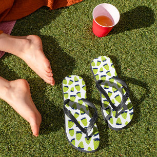 Chanclas Fresas orgánicas de verano verde neón