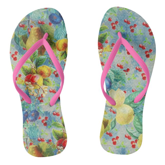 Chanclas fresh fruits design  (Plantilla)