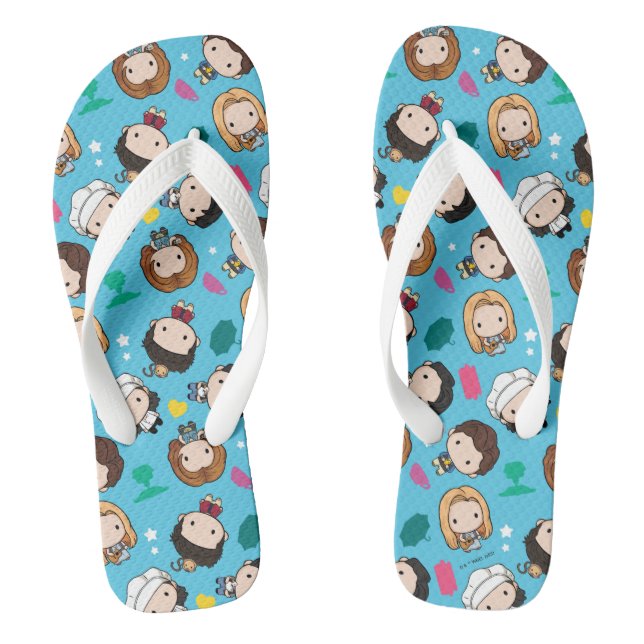 Chanclas FRIENDS™ | Patrón Chibi de Personajes (Plantilla)
