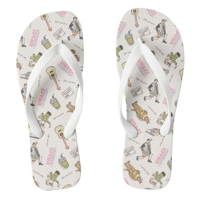 Chanclas FRIENDS™ Patrón de Dibujos Animados Marrón (Plantilla)