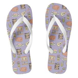 Chanclas FRIENDS™   Patrón de icono púrpura