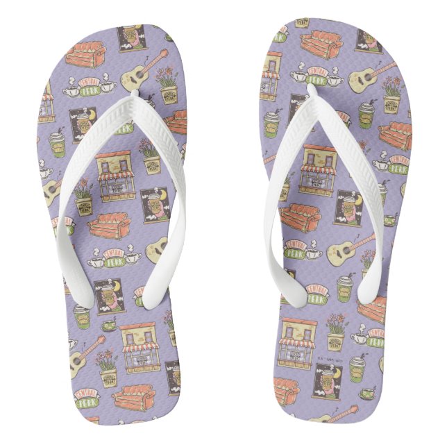 Chanclas FRIENDS™ | Patrón de icono púrpura (Plantilla)