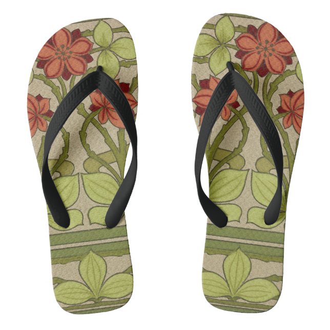 Chanclas Frieze Border Art Nouveau Floral (Plantilla)
