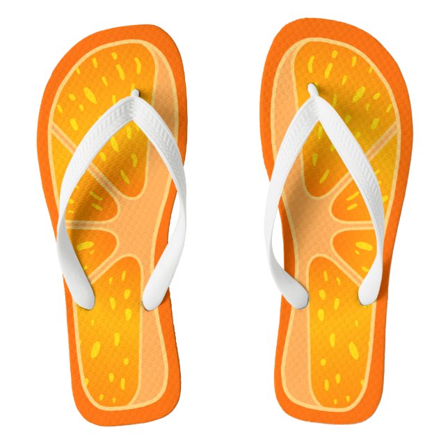 Chanclas Fruta anaranjada divertida y linda del verano de (Plantilla)