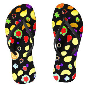 Chanclas Frutas Neón Tropicales Explosión