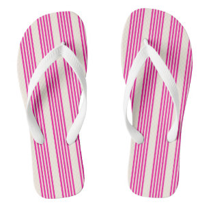 Chanclas Fuchsia y beige cinco rayas