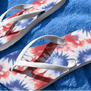 Chanclas Fun Tie Dye Pattern azul rojo