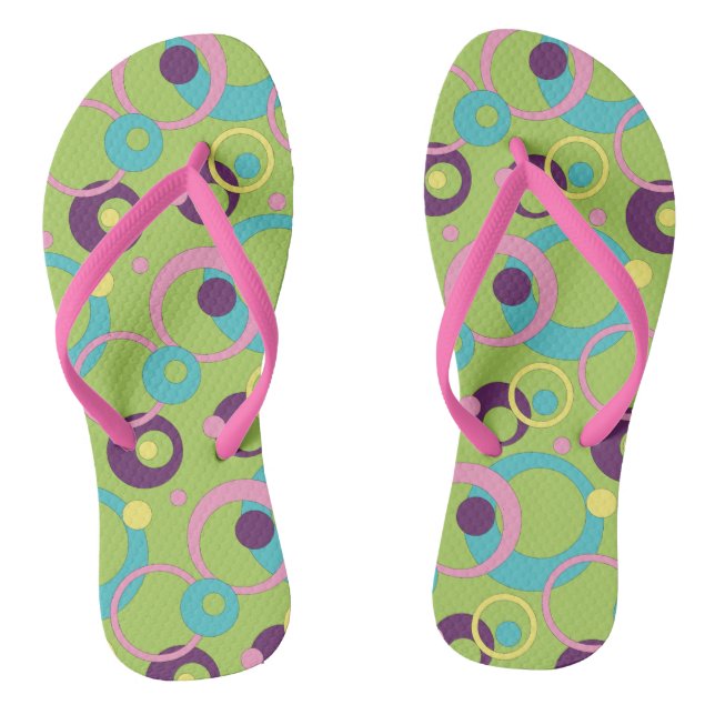 Chanclas Funky Green Circles (Plantilla)