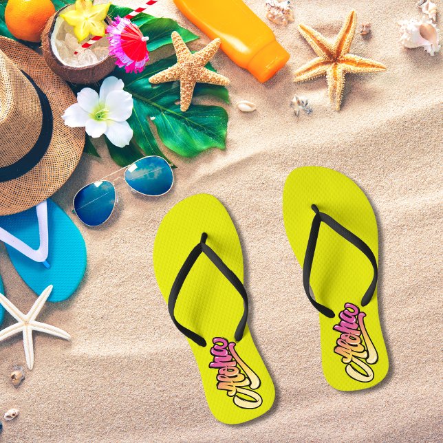 Chanclas Funky Peridot | Playa Aloha Amarilla Dorada (Subido por el creador)