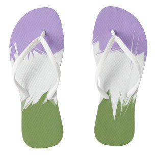 Chanclas Funky Spiky ZigZag Resumen Bandera del Orgullo de 