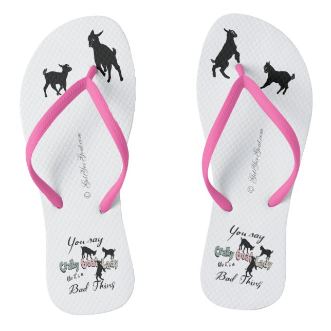 Chanclas FUNNY GOAT DICIENDO | Crazy Goat Lady Guay Pastels (Plantilla)