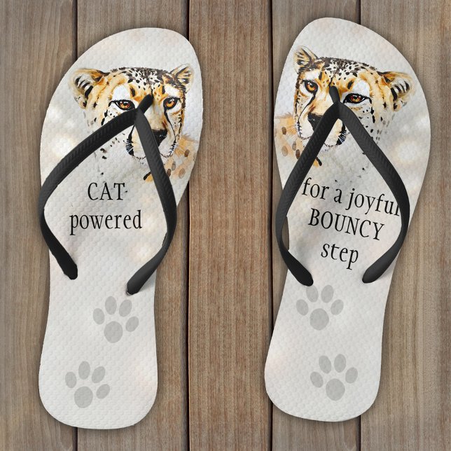 Chanclas Funny Leopardo Big Cat Flip Flops (Subido por el creador)