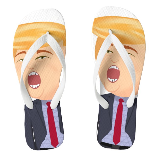 CHANCLAS FUNNY TRUMP PERSONALIZADO FLIP FLOPS (Plantilla)