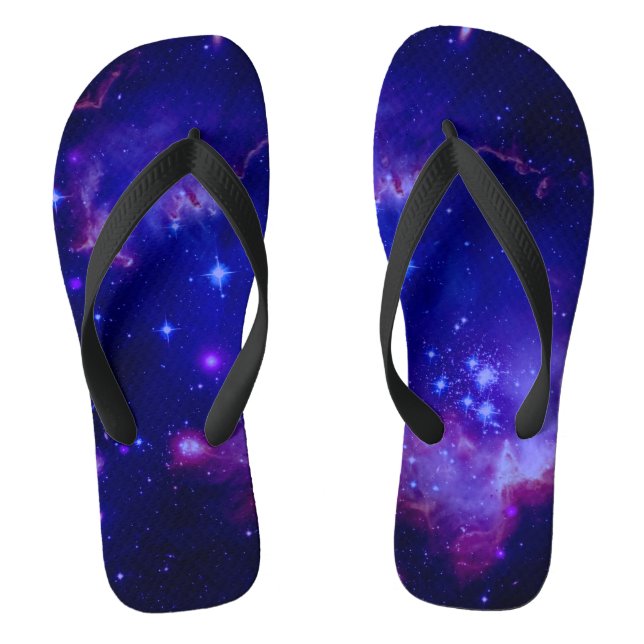 Chanclas Galaxia del espacio exterior/Estrellas de tinte az (Plantilla)