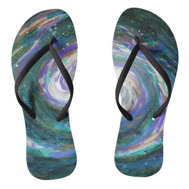 Chanclas Galaxia pintada a mano (Plantilla)