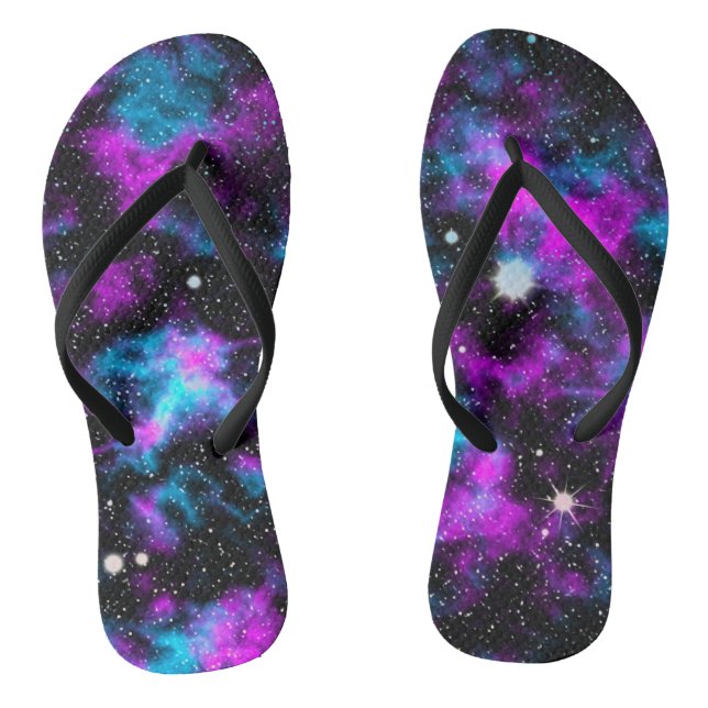 Chanclas Galaxia púrpura y azul (Plantilla)