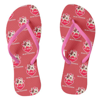 Chanclas Gatito blanco con corazón