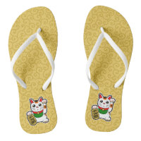 Gato Afortunado Japonés - Maneki Neko Flip Flops