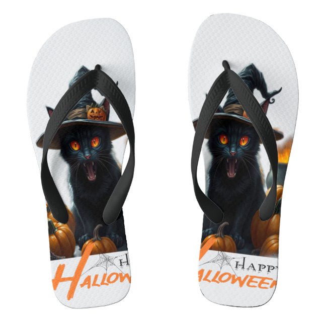 Chanclas Gato de Halloween  (Plantilla)