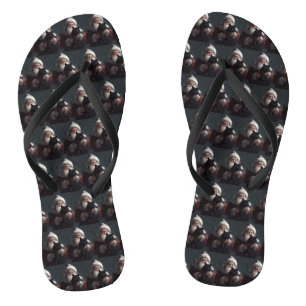 Chanclas Gato de Tuxedo con Navidades festivos de Santa Cla