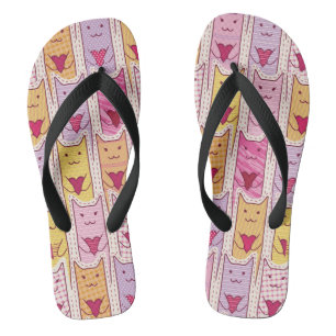 Chanclas Gatos lindos con los corazones cariñosos