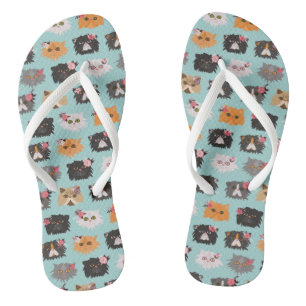 Chanclas Gatos persas brillantes