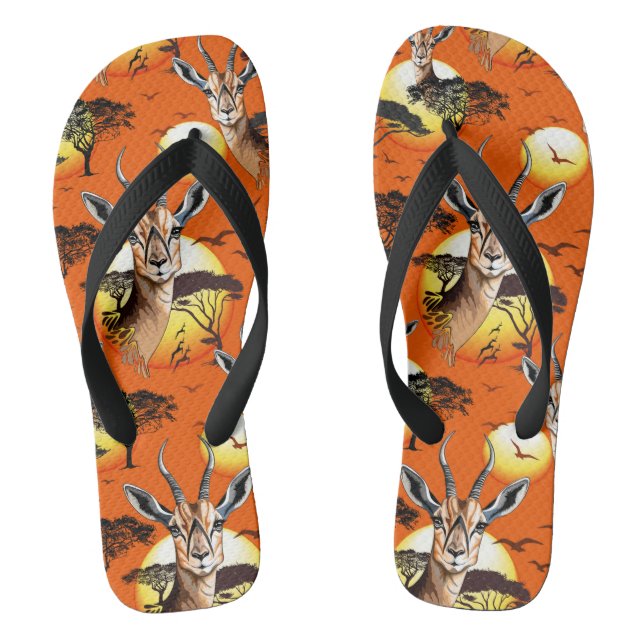 Chanclas Gazelle Animal salvaje Antelope africano (Plantilla)