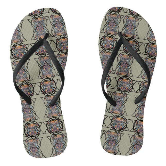 Chanclas Gemetría fractal Flip Flops (Plantilla)