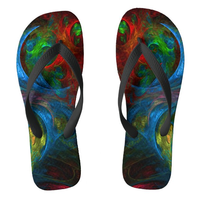 Chanclas Génesis Arte abstracto azul (Plantilla)